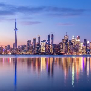 toronto-skyline-with-purple-light-toronto-ontario-canada
