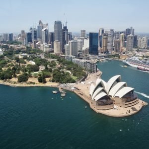 view-of-sydney-opera-house-from-the-air-and-city-skyline